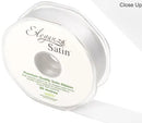 RIBBON: 25mm ELEGANZA DOUBLE FACED SATIN RIBBON WHITE NO.01 (25MM X 20M)