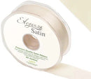 RIBBON: 25mm ELEGANZA DOUBLE FACED SATIN RIBBON CREAM NO.62 (25MM X 20M)