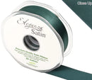 RIBBON: 25mm ELEGANZA DOUBLE FACED SATIN RIBBON GREEN NO.50 (25MM X 20M)