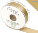 RIBBON: 25mm ELEGANZA DOUBLE FACED SATIN RIBBON GOLD NO.35 (25MM X 20M)
