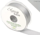 RIBBON: 25mm ELEGANZA DOUBLE FACED SATIN RIBBON SILVER NO.24 (25MM X 20M)
