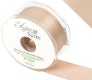 RIBBON: 38mm ELEGANZA DOUBLE FACED SATIN RIBBON CHAMPAGNE GOLD NO.64 (38MM X 20M)