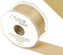 RIBBON: 38mm ELEGANZA DOUBLE FACED SATIN RIBBON GOLD NO.35 (38MM X 20M)