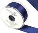 RIBBON: 38mm ELEGANZA DOUBLE FACED SATIN RIBBON NAVY BLUE NO.19 (38MM X 20M)