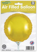 9" GOLD ROUND PACKAGED FOIL (PACK OF 5)