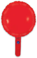 9" RED ROUND PACKAGED FOIL (PACK OF 5)