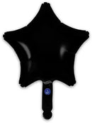 9" BLACK STAR PACKAGED FOIL (PACK OF 5)