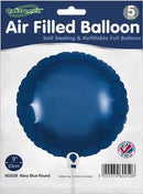 9" NAVY BLUE ROUND PACKAGED FOIL (PACK OF 5)