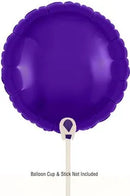 9" PURPLE ROUND PACKAGED FOIL (PACK OF 5)