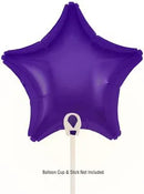 9" PURPLE STAR PACKAGED FOIL (PACK OF 5)