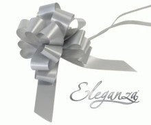 PULL BOWS: 30mm ELEGANZA POLY PULL BOWS SILVER NO.24 (20 PER PACK)