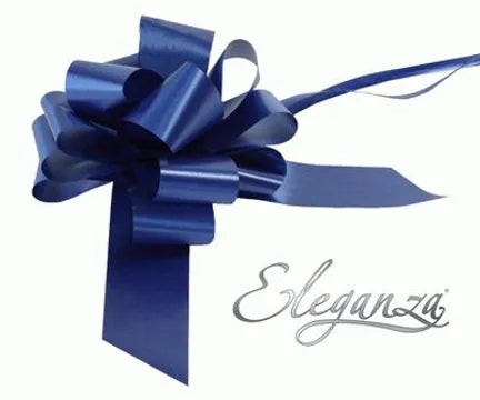 PULL BOWS: 50mm ELEGANZA POLY PULL BOWS NAVY BLUE NO.19 (20 PER PACK)