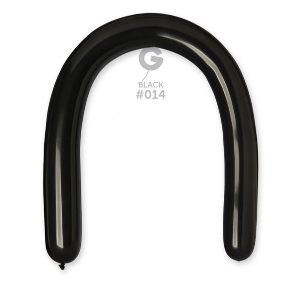 350G GEMAR MODELLING BALLOONS BLACK #014 LATEX (50 PER PACK)