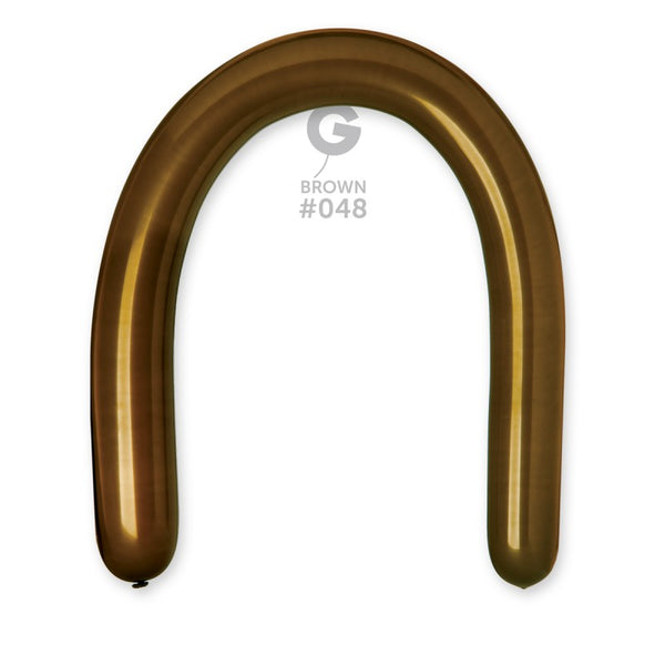 350G GEMAR MODELLING BALLOONS BROWN #048 LATEX (50 PER PACK)