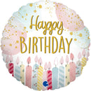 14" MINI HAPPY BIRTHDAY CANDLES FOIL