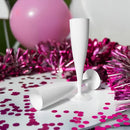 10 X WHITE DISPOSABLE PLASTIC CHAMPAGNE FLUTES 175ML 6OZ