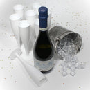 10 X WHITE DISPOSABLE PLASTIC CHAMPAGNE FLUTES 175ML 6OZ