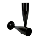 10 X BLACK DISPOSABLE PLASTIC CHAMPAGNE FLUTES 175ML 6OZ