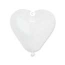 6" GEMAR WHITE HEART-SHAPE LATEX (100 PER BAG)