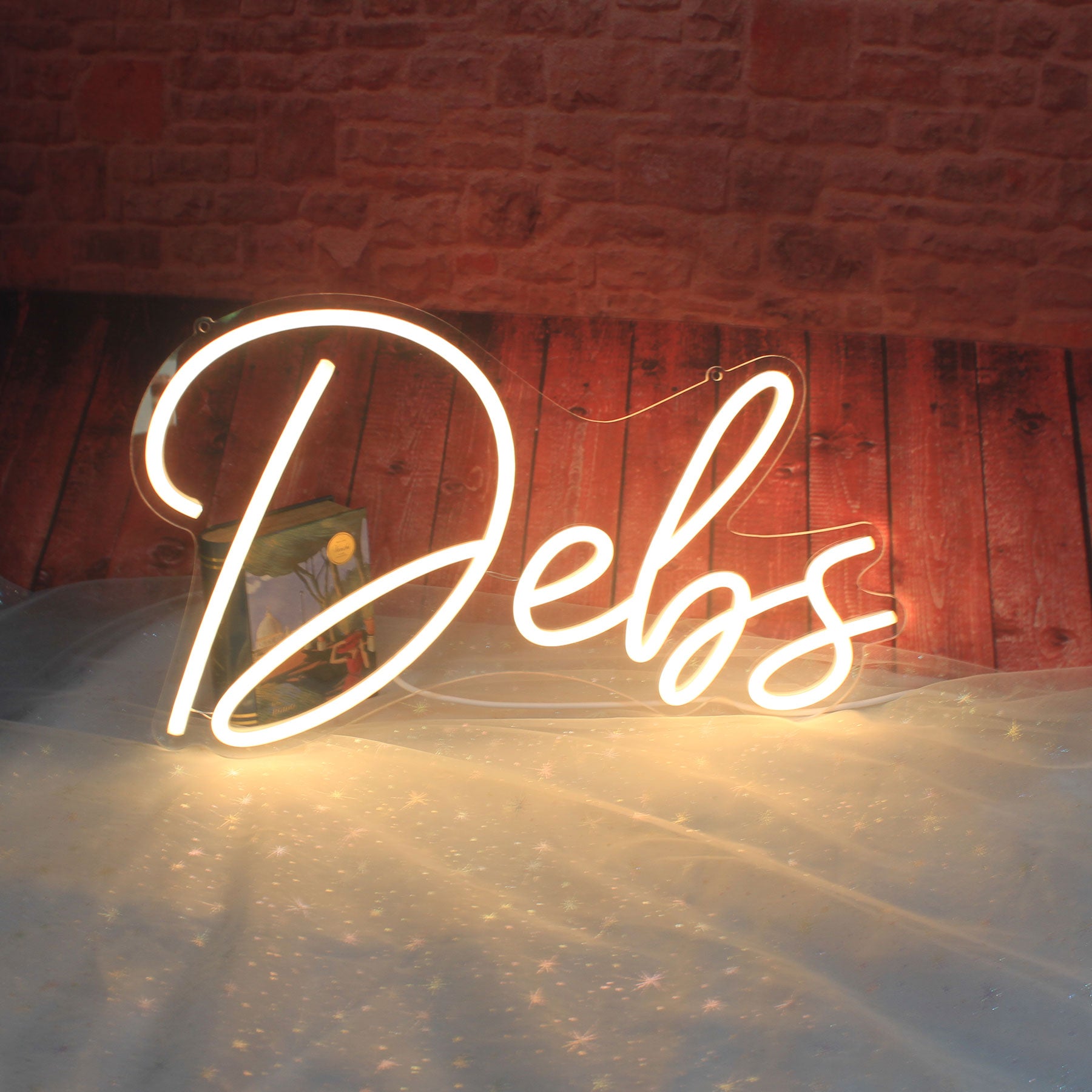 Nearest Deb Sign Debs Neon Sign Warm White 42cm x 25cm