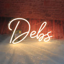 NEON SIGN: DEBS NEON SIGN WARM WHITE 42CM x 25CM