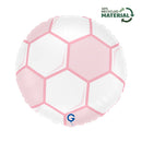 18" ROUND PINK SOCCER BALL FOIL