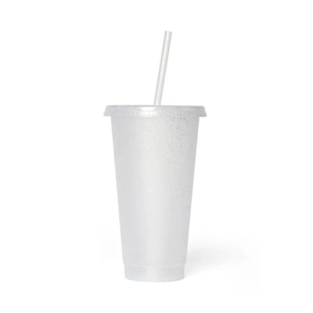COLD CUPS: SOLID COLOUR COLD CUP GLITTER 24OZ