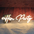 NEON SIGN: HEN PARTY NEON SIGN WARM WHITE 42CM x 23CM