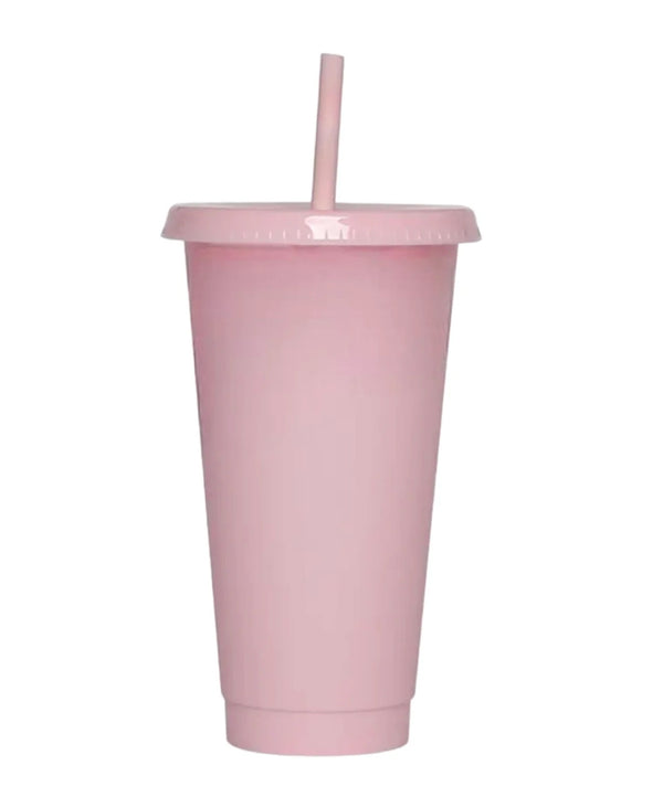COLD CUPS: SOLID COLOUR COLD CUP PINK 24OZ