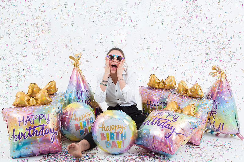 23" OPAL BIRTHDAY PRESENT FOIL