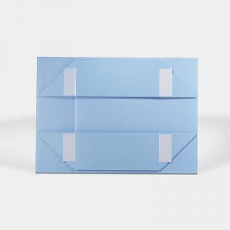 BOX: BABY BLUE RIBBON BOX WITH RIBBON SIZE MEDIUM