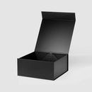 BOX: MEDIUM SQUARE MAGNETIC BLACK GIFT BOX WITH RIBBON (PACK OF 10)