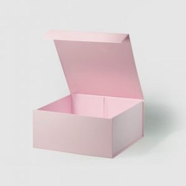 BOX: BABY PINK RIBBON BOX WITH RIBBON SIZE LARGE