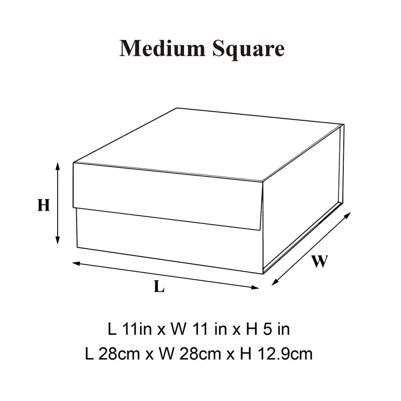 BOX: MEDIUM SQUARE BLACK MAGNETIC GIFT BOX (PACK OF 10)