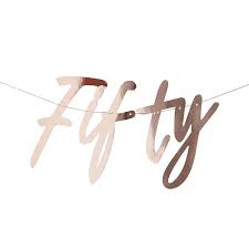 50TH BUNTING ROSE GOLD