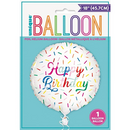 18" ROUND HAPPY BIRTHDAY CONFETTI SPRINKLES FOIL