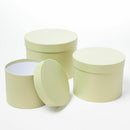 HAT BOXES: CREAM ROUND SYMPHONY HAT BOXES (SET OF 3)