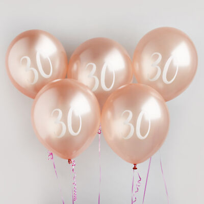 12" ROSE GOLD AGE 30 LATEX (5 PER PACK)