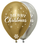 12" SEMPERTEX MERRY CHRISTMAS WINTER REFLEX ASSORTMENT LATEX (25 PER PACK)