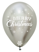12" SEMPERTEX MERRY CHRISTMAS WINTER REFLEX ASSORTMENT LATEX (25 PER PACK)