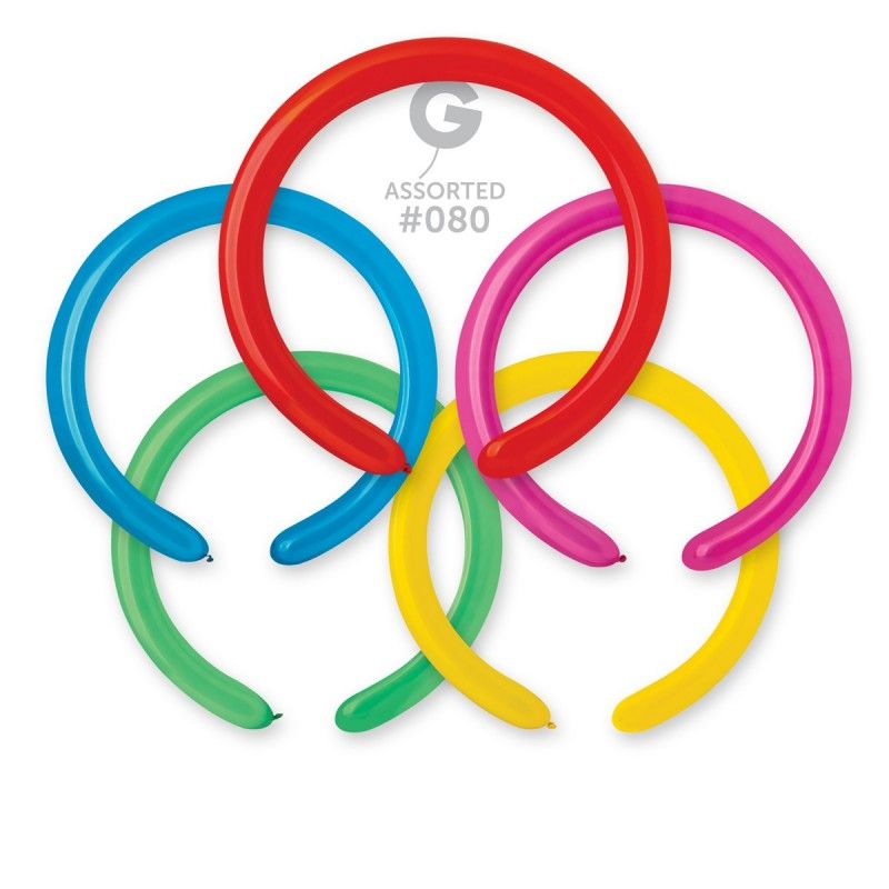 260G GEMAR MODELLING BALLOONS ASSORTED