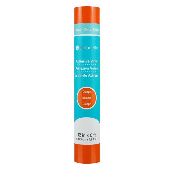 VINYL GLOSSY PERMANENT 12" x 6' ORANGE