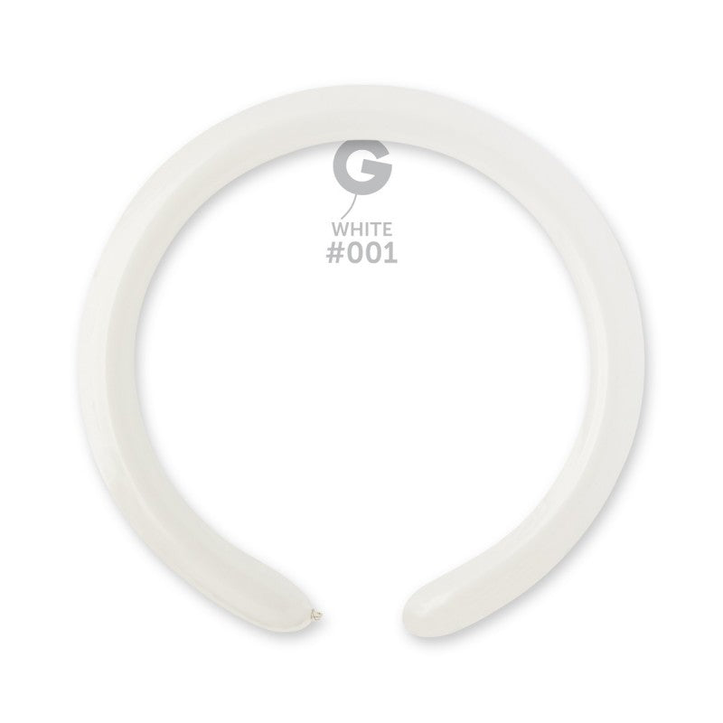 260G GEMAR MODELLING BALLOONS WHITE