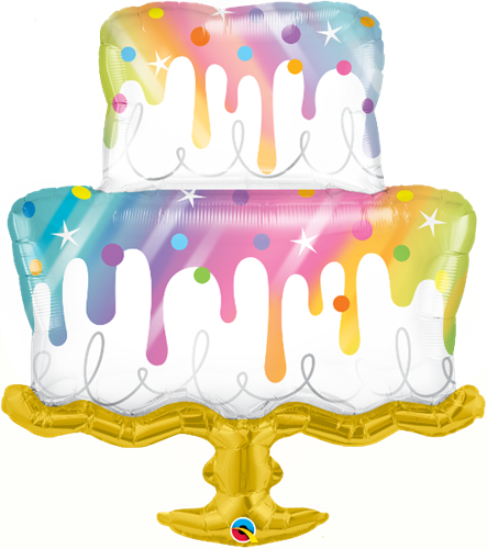 39" RAINBOW DRIP CAKE FOIL