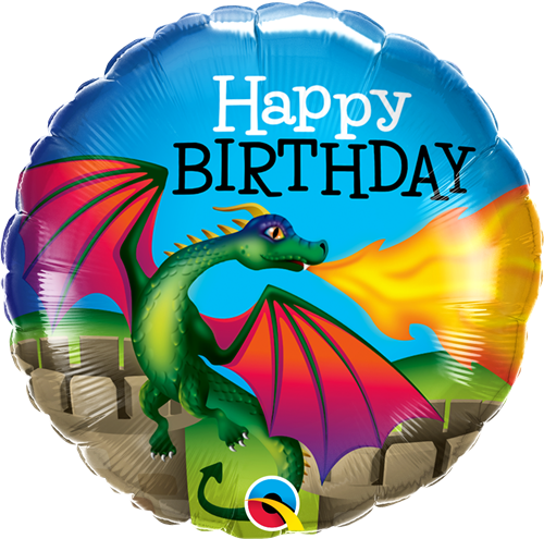Qualatex 13314 Birthday Dragon Foil