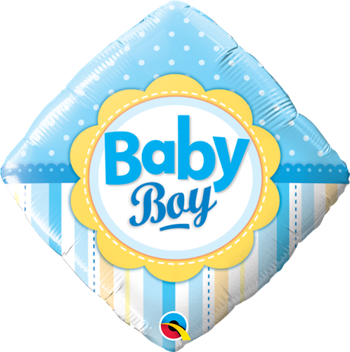 Baby Boy Dots and Stripes Foil