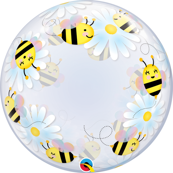 Qualatex 15733 Bees and Daisies Deco Bubble