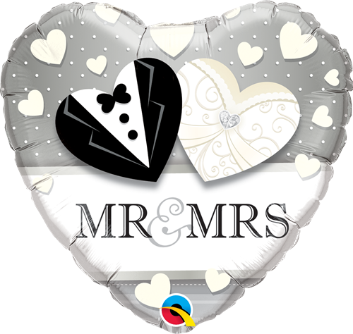 Wedding Foil Ballons Mr & Mrs