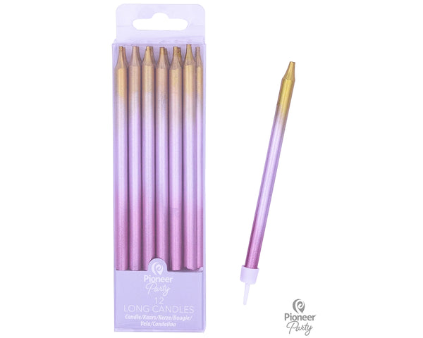 Qualatex 15822 rose gold ombre long candles