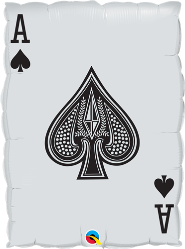 30" SUPERSHAPE QUEEN OF HEARTS ACE OF SPADES FOIL